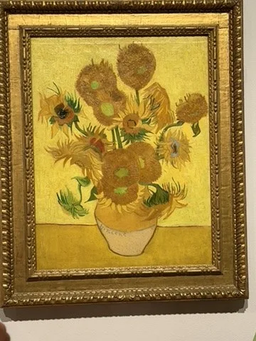 Full close view of Sunflowers — Amsterdam — Van Gogh Museum