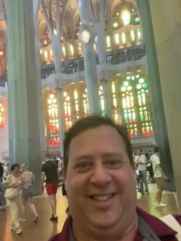 Scott inside the basilica — Barcelona — Sagrada Família