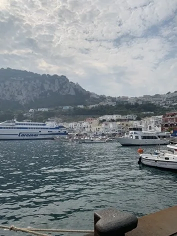 Capri harbor and hillside — Capri, Italy