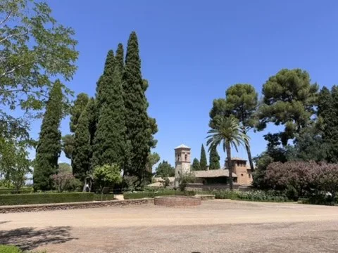 Generalife garden and cypress vista — Granada — Generalife