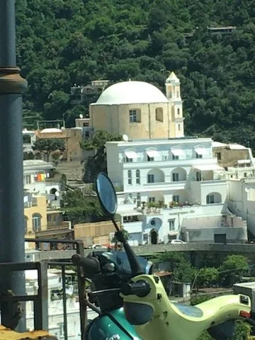 White-domed coast view — Amalfi Coast