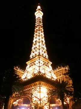 Eiffel Tower illuminated at night — Paris — Eiffel Tower