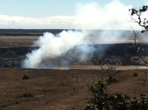 Steam rising across the caldera — Hawaiʻi — Volcanoes National Park