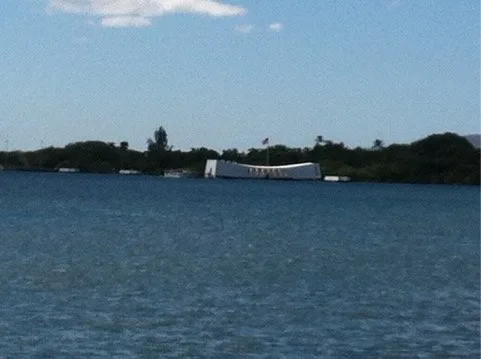 USS Arizona Memorial across Pearl Harbor — Oʻahu — Pearl Harbor