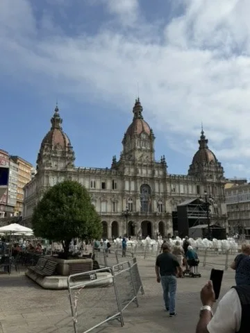 Landmark twin-tower façade — La Coruña, Spain