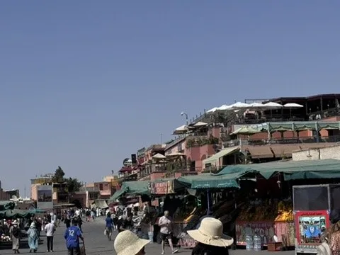 Djemaa el-Fna market panorama — Marrakesh, Morocco