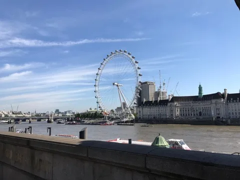 London Eye across the Thames — London icons