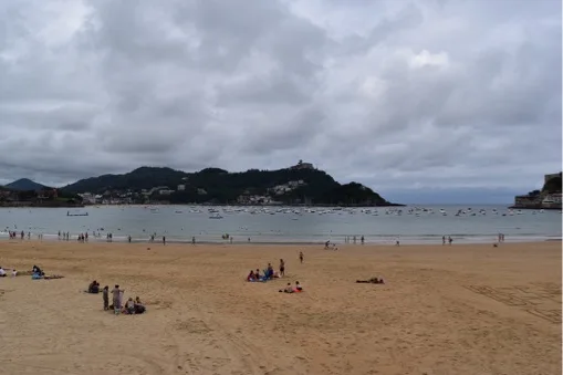 La Concha Beach and Santa Clara Island — San Sebastián