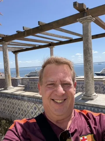 Scott at the city overlook — Lisbon