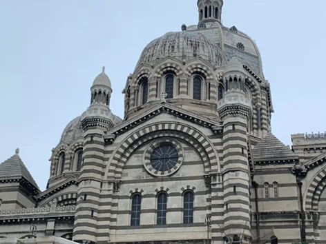 Striped façade of La Major — Marseille