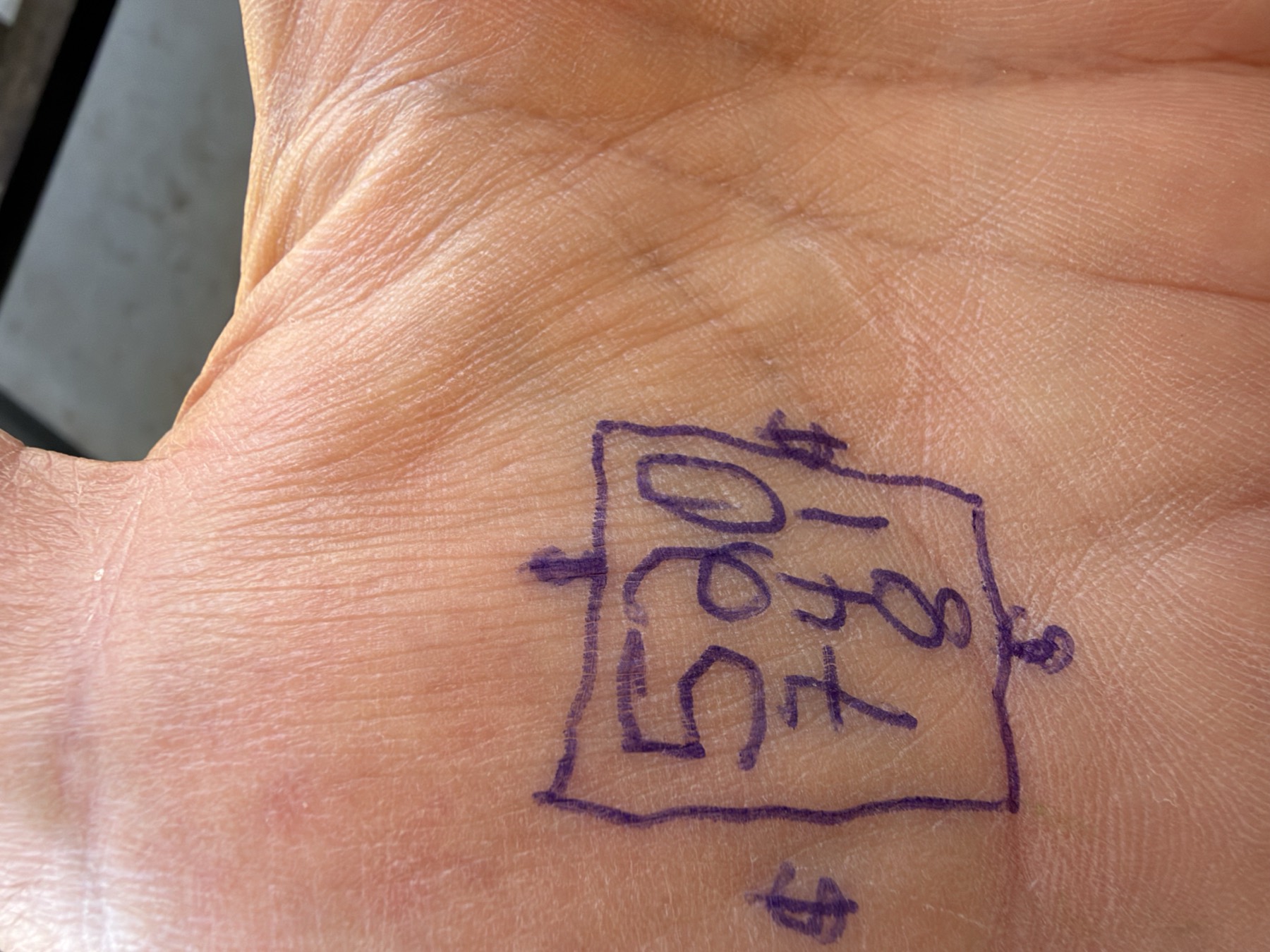 A personal journal image documenting the number practice.