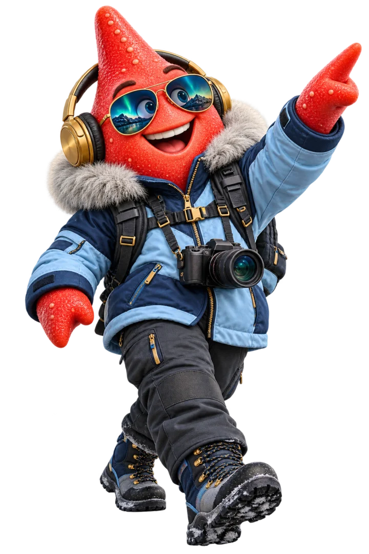 Scooter Stardust in the alaska illustration
