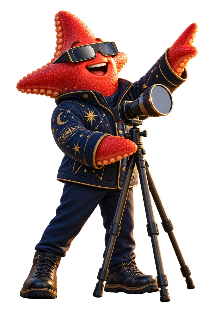 Scooter Stardust in the eclipse illustration