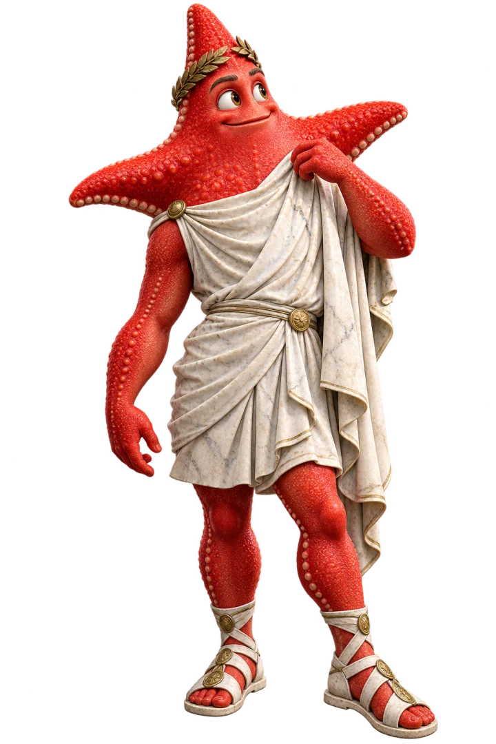 Scooter Stardust in the david illustration