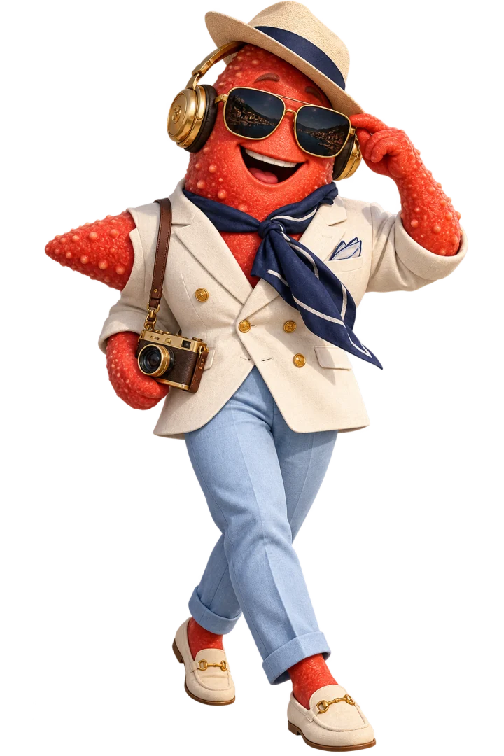 Scooter Stardust in the riviera illustration