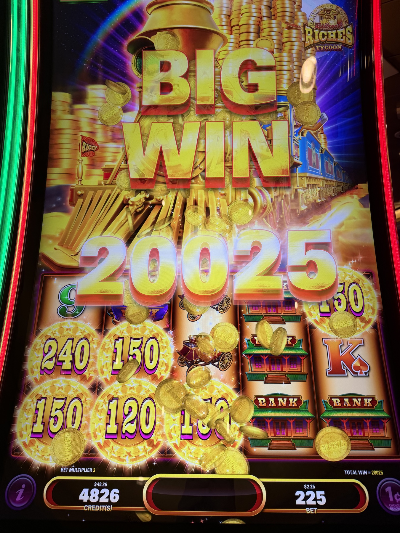 Documented result showing $200.25