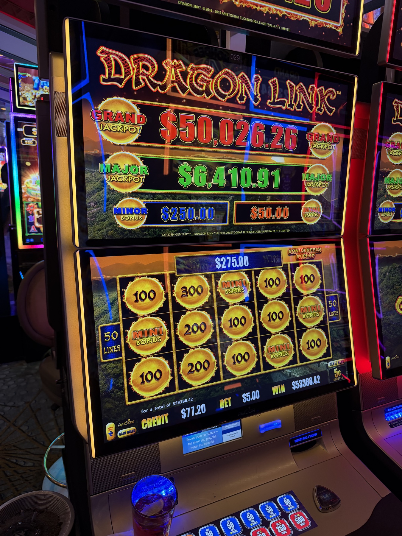 Documented result showing $53,388.42